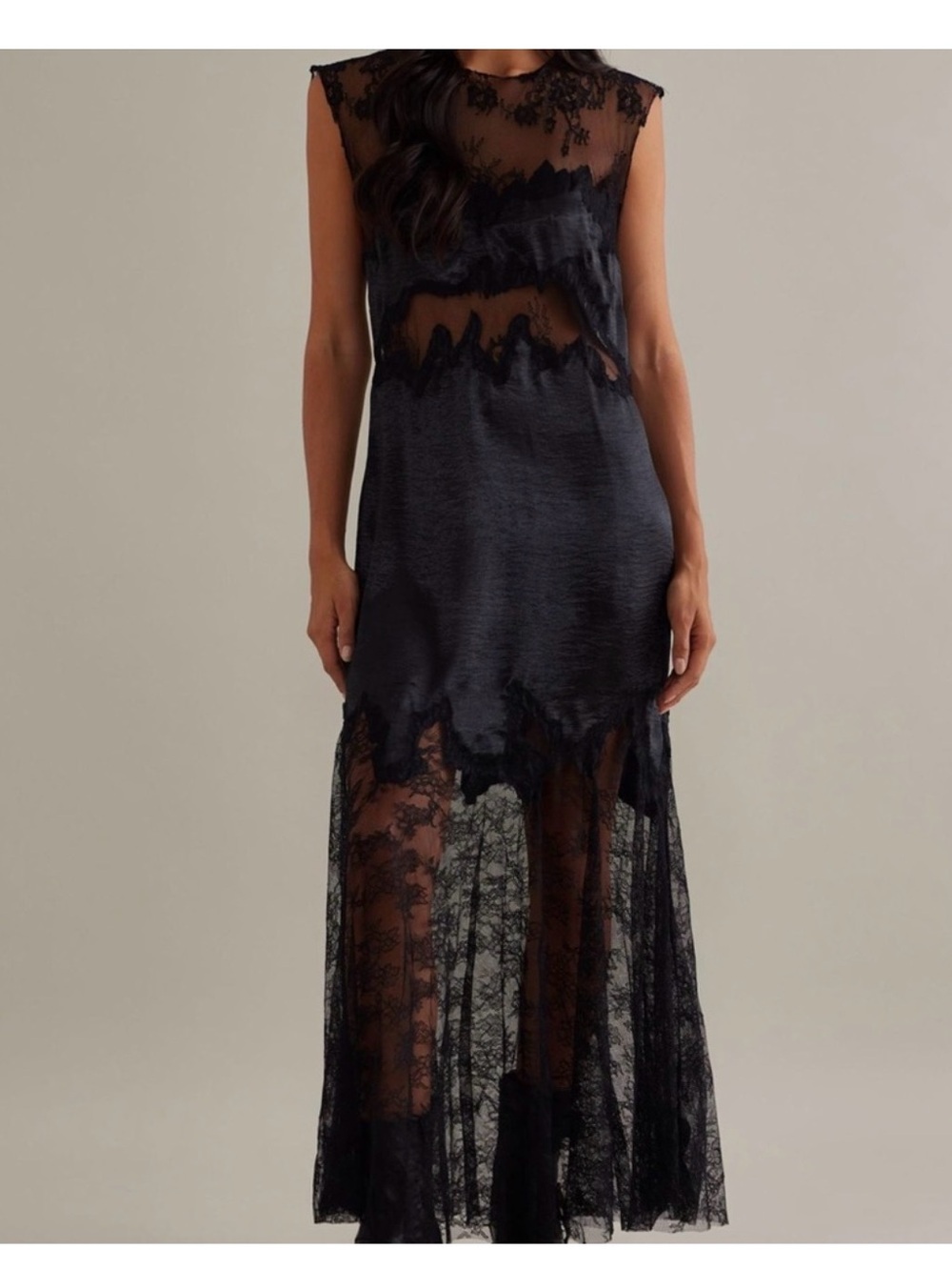 Anthropologie lace black dress